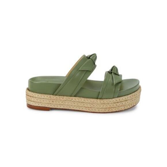 Alexandre Birman Shoes - Alexandre Birman Knotted Green Clarita Espadrille Slides Size 38 EU / US 8